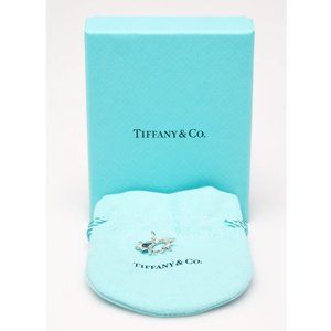 Tiffany & Co. 925 Silver Pendant Charm Save the Elephant w gem stone